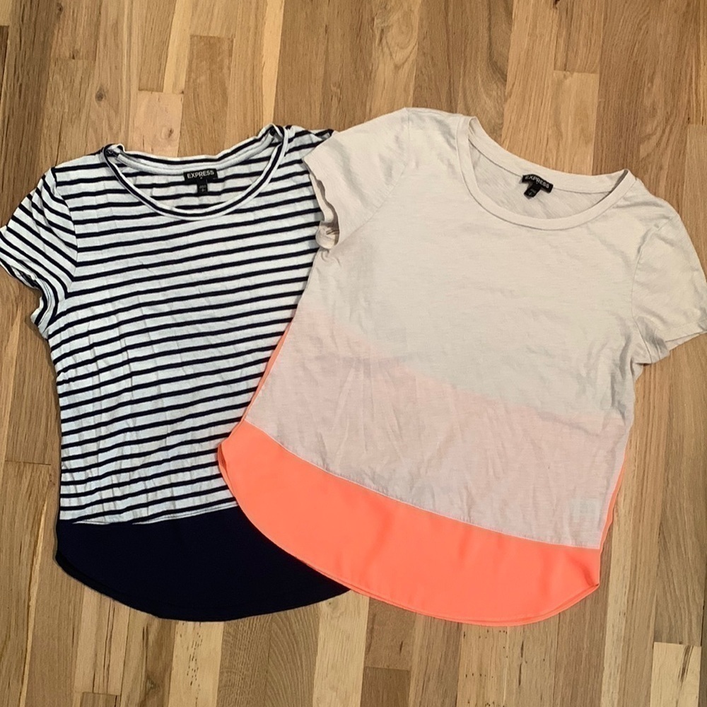 𝅺💎TWO💎 Express Short Sleeve Colorblocked Shirts Women’s S